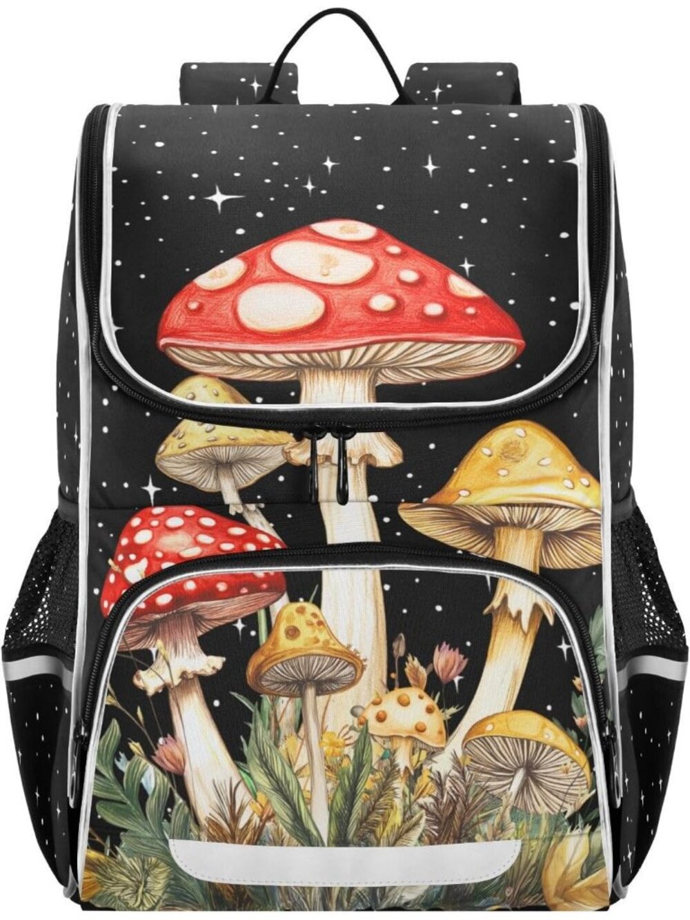 🎃Backpack with Reflective Skull Mashrooms for Kids Boys Elementary School Bags